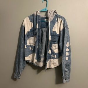 American Eagle Hooded Jean Jacket